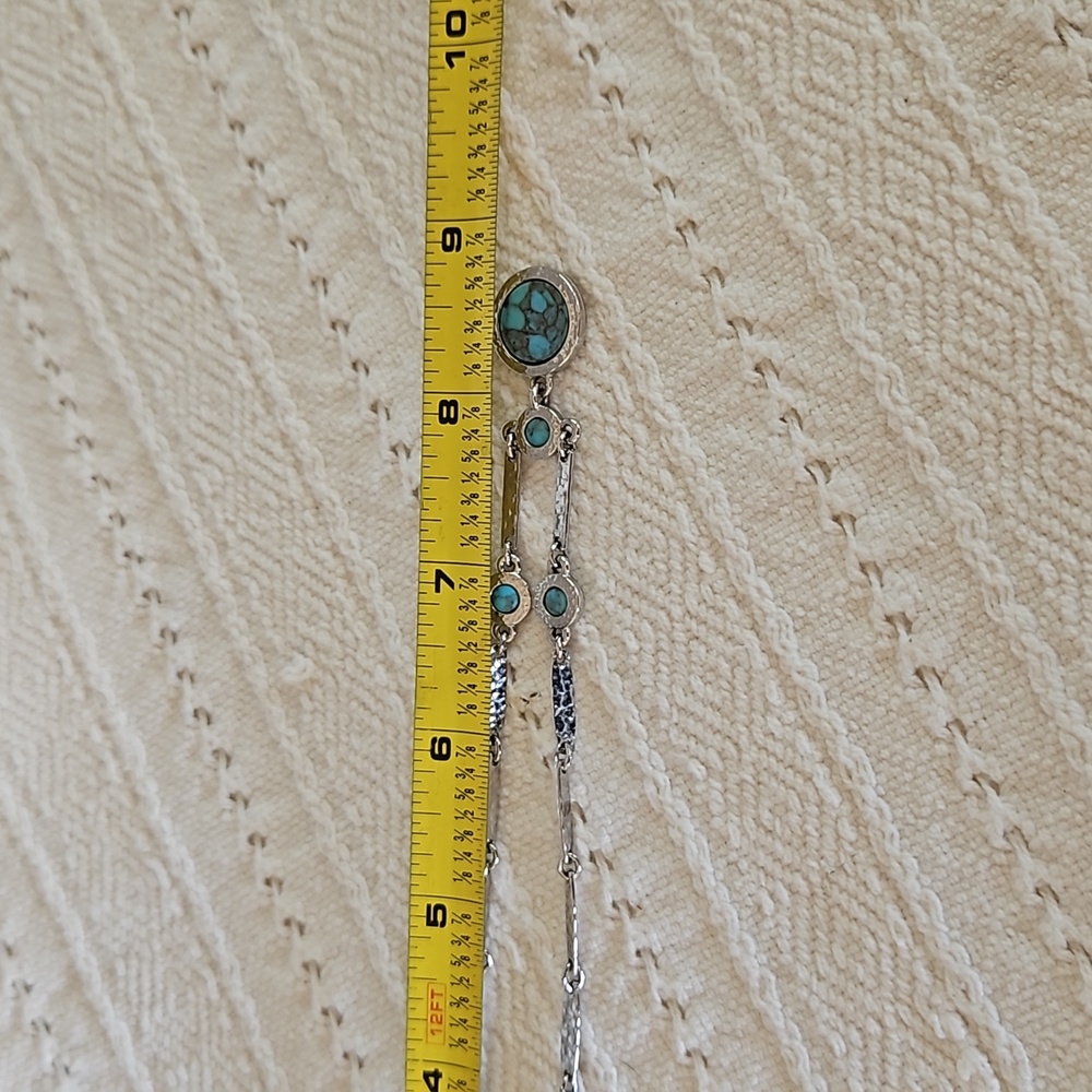 EUC FAUX TURQUOISE NECKLACE - Picture 3 of 6